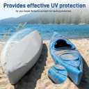 600D Marine Grade Kayak Canoe Cover, Waterproof UV Tear Fade Resistant with Waterproof Zipper, Heavy Duty Storage Cover Fits 11-13ft Kayak, Indoor Outdoor Use, Gray