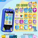 UCIDCI Kids Smart Phone Toys for Girls Toddler Phone Toys with Learning Games, Christmas, Birthday Gifts for 3 4 5 6 7 Year Old Boys Blue