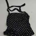SOLY HUX Women's Y2K Casual Halter Top Tie Back Polka Dots Going Out Crop Tank Tops Sleeveless Streetwear, S