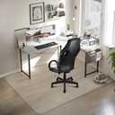 Azadx Office Chair Mat for Hard Floors 48" X 72", Clear PVC Chair Mat for Hardwood Floor, Durable Plastic Floor Protector Mat for Home and Office use (48" X 72" Rectangle)