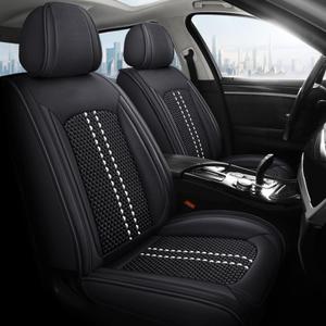 SecosAutoparts 5-Seat Car Seat Cover Full Set,Waterproof Leather Seat Covers Protector Universal Fit Most Cars Black Fit for Toyota Camry Fit for Hyundai Fit for Mercedes Benz Fit for Infiniti
