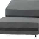 Loriano Patio Furniture Covers 4 Piece Set, Outdoor Waterproof, Heavy Duty 600D Lawn Patio Covers Grey-Black