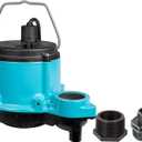 Little Giant 6-CIM-R 115-Volt, 1/3 HP, 2750 GPH Manual (No Switch) Submersible Sump Pump for Sump Systems and General Dewatering, 10-Ft. Cord, Blue, 506271