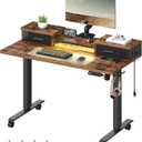 VASAGLE Electric Standing Desk , Rustic Brown