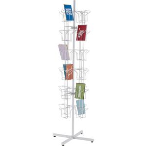 SSWBasics Rotating Greeting Card Rack - 48 Pocket - Overall Dimension: 65H x 16D - 48 Pockets Total (Each 5W x 7H x 1 5/8D) - Perfect for Thrift, Retail, Grocery, and Convenience Stores