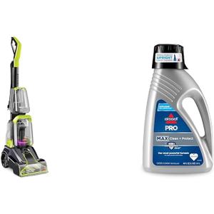 Bundle of Bissell TurboClean PowerBrush Pet Carpet Cleaner, 2987,Green/Black large + Bissell 78H63 Deep Clean Pro 4X Deep Cleaning Concentrated Carpet Shampoo, 48 ounces - Silver