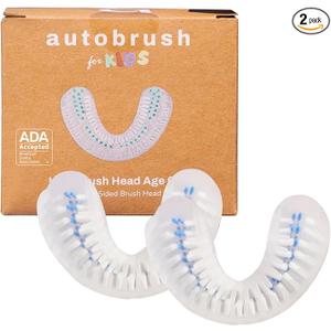 Autobrush Double Sided Brush Head Replacement with Nylon Bristles, ADA Accepted, Kids (Ages 912, Pack of 2)