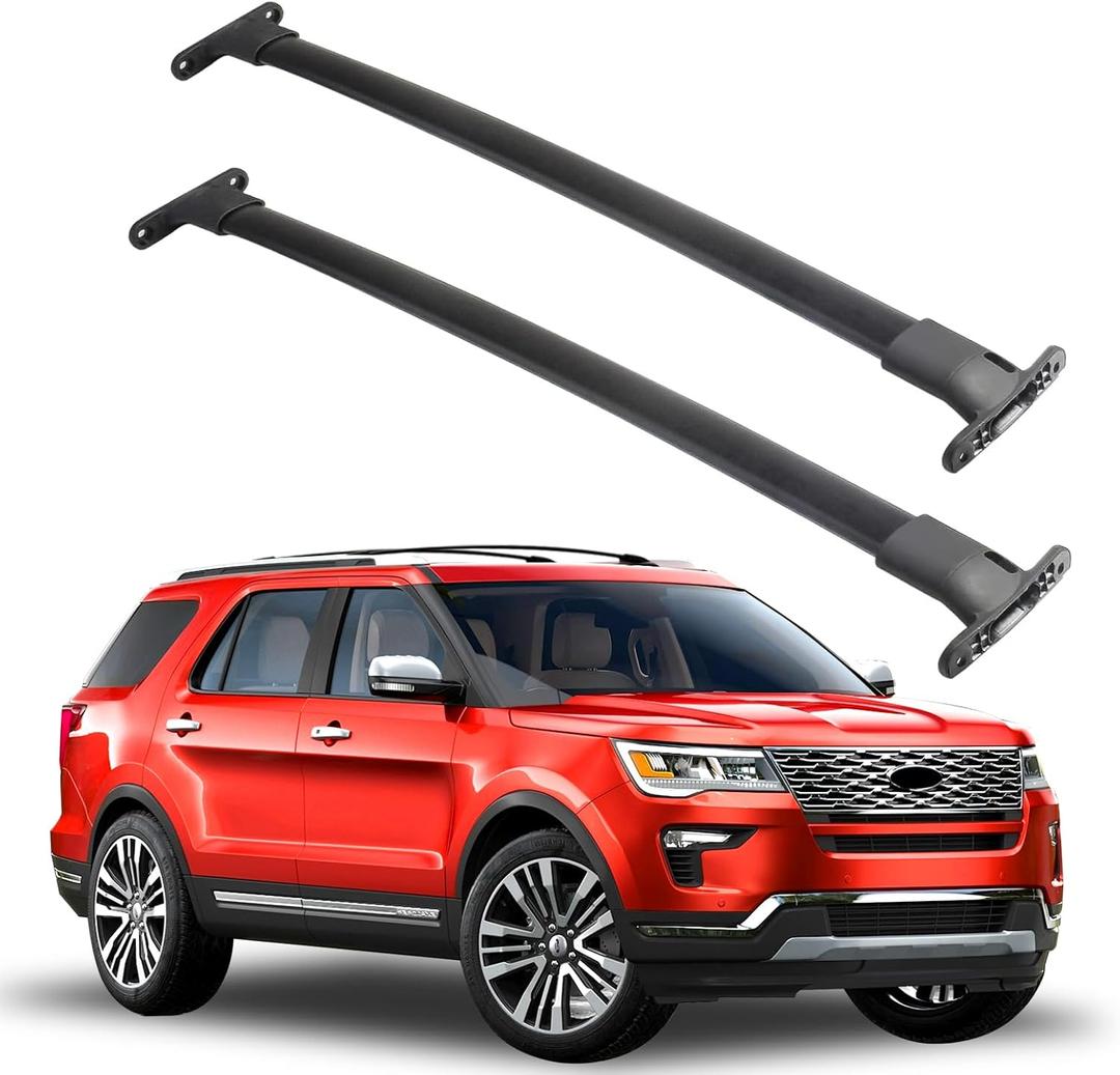 150 Lbs Roof Rack Cross Bars Compatible with Ford 2016 2017 2018 2019 Explorer Side Rail, Roof Racks CrossBars Rooftop Luggage Cargo Carrier