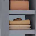 Flybox Closet Organizer And Storage, Collapsible Hanging Closet Organizer, 3-Shelf Sturdy Baby Closet Organizer & Ideal For Rv|Camper Bed Side Closets Gray, 29 "" H X 12"" W X 12"" D, 1-Pack, Grey