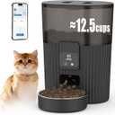 PAPIFEED Automatic Cat Feeder 3.5L/15 Cup WiFi Pet Feeder with APP Control for Remote Feeding, Detachable for Easy Clean, Automatic Cat Food Dispenser with Stainless Steel Bowl 1-10 Meals