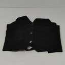 Tankaneo Womens Halter Denim Vest Tops Summer Open Back Y2K Going Out Tank Tops V Neck Button Down Jean Shirts (Large, Black)