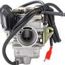 PowerMotor PD24J Carburetor for 4-Stroke GY6 125cc 150cc ATV Go Karts Scooter Mopeds QMJ/QMI157 QMJ/QMI152 - Manifold Intake Diameter 24mm PD24J Carb