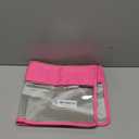 Empty Mahjong Bag Waterproof Tile Zippered Case with Letters American Mahjong Tile Bag PVC Clear Mah Jong Lover Gift, Case Only (Pink)