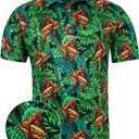 uideazone Golf Shirts for Men Dry Fit Polo Shirt Short Sleeve Moisture Wicking Golf Polos Performance Golf Tennis Shirt (Green, M)