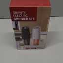 CIRCLE JOY Rechargeable Salt and Pepper Grinder Set Gravity Electric Salt and Pepper Grinder Set, LED Light, Adjustable Coarseness, for Home Kitchen BBQ, Black & White