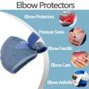1 Pcs Australian Sheepskin Elbow Pressure Sores Protector Arm Pads Adjustable Suitable for Office Home Elderly Care and Medical Institutions Unisex Blue (Blue)