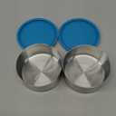 LunchBots 2.5 oz Stainless Steel Dressing Container for Condiments, Dips, Snacks, Dipping Sauce Cups with Silicone Lid, Fits in Lunch Bags and Bento Boxes - Set of 2 (Aqua)