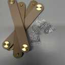 4 Pack Leather Drawer Pulls Flesh Cabinet Handles 5 inch Dresser Knobs Cabinet Door Handle, Faux Leather Pulls for Dresser, Closet, Kitchen Cupboard (5in Hole Center, Flesh)