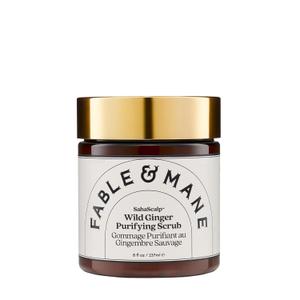 Fable & Mane Wild Ginger Purifying Scrub, For a Flaky, Itchy or Dry Scalp. Gentle Exfoliating Cleansing Detox Treatment