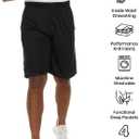 Essential Elements Men’s Athletic Shorts 4 Pack – Quick-Dry Moisture Wicking Basketball, Gym & Workout Shorts with Pockets
 (XXXL)