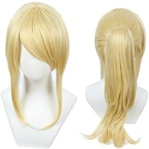 Amazon.com: Linfairy Womens Blonde Wig Costume Cosplay Wig + 50cm Ponytail : Clothing, Shoes & Jewelry