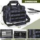 Tactical Gun Range Bag, Pistol Carrying Bag for 2 Handguns and Ammo, Firearm Shooting Case with 6 Magazine Slots and Lockable Zipper for Shooting Range & Outdoor Hunting