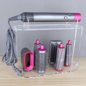 Storage Holder Compatible for Dyson Styler Accessories Acrylic 6 Holes Countertop Organizer Stand Desktop Organizer (Transparent)