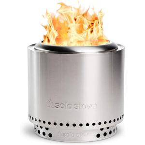 Solo Stove Ranger 2.0 with Stand - 15 Inch Smokeless Portable Fire Pit - Lightweight Outdoor Fireplace with Removable Ash Pan, Stainless Steel, Carry Case Included, Ideal for 2-4 People, 16.5 lbs