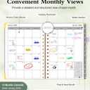 2026 Planner, Hardcover Leather Weekly and Monthly Planner, January 2026 - December 2026, Spiral Yearly Agenda Organizer Book 2026 with Tabs, Daily Calendar Planners for School Work Home, A4 (8.5" x 11"), Purple