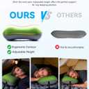 Hikenture Camping Pillow with Removable Cover - Ultralight Inflatable Pillow for Neck Lumbar Support - Upgrade Backpacking Pillow - Washable Travel Air Pillows for Camping, Hiking, Backpacking