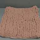 Chunky Knit Throw Pillow Covers 1PC Square Luxury Style Pillow Case Fur Pillowcases Decorative Pillow Shell for Sofa Bedroom Cushion (Pink,18"18")