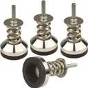 Split Type Heavy-Duty Spring Isolator, Floor Standing Isolator Base, Diameter 1.97" Dia Base,Leveling Screw Leg M8 Thread, 1350 Lb Capacity (D60-M8-H80,4Pcs)