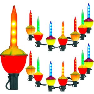 15.5FT Vintage Multicolor LED Bubble Lights for Christmas Tree,Retro Bubbling Christmas Lights, Liquid-Free Energy Saving Design, Connectable Up to 48 Strands, UL Certified Indoor Outdoor Decor