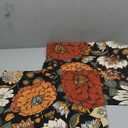 Black Boho Floral Velvet Throw Pillow Covers 18x18 Inch Set of 2 Farmhouse Vintage Cushion Covers Mid Century Modern Botanical Home Decor Pillow Cases for Couch Bed Sofa Living Room, Bedroom (Warm Ember)