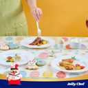 JOLLY CHEF 100 Pieces White Plastic Plates-10 Inch Elegant Disposable Plastic Plate, Disposable White for Weddings,Parties,Christmas,Birthdays and Events