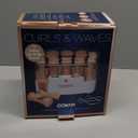 Conair Double Ceramic Hot Rollers for Long, Medium, and All Hair - Hair Curler - Hair Roller Clips Included - 1/2 inch, 3/4 inch, and 1 inch Rollers (20 Piece Set, Tan)