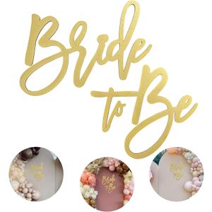 Wooden Bride To Be Sign with Gold Painted for Bachelorette Bridal Party Banner Bridal Shower Bride To Be DecorationsGold