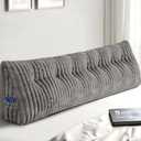 King Headboard Pillow, Triangular Wedge Pillow, Reading Pillows, Gray