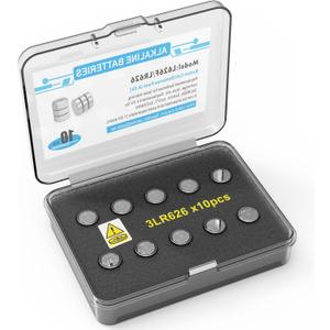 Button Cell Batteries (L736 & LR626)  30 Count (10 x 3-Pack) 4.5V for Laser Boresighter, Training Cartridge, Toys, LED Flashlight  AG3/LR41/L626F/377/392/384/CX66W Replacement