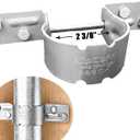 2-3/8" Steel to Wood Fence Brackets,(12 pcs) SupConn with 48 Screws, Galvanized Pipe Grip Tie,Fence Brackets for Metal Posts,Dock Side Pipe Holder,Metal Fence Post Brackets