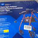 Medline Superlight Folding Aluminum Mobility Rollator Walker, Red, 250 lb. Weight Capacity, 6" Wheels, Adjustable Arms and Seat, Foldable Rolling Walker for Seniors
