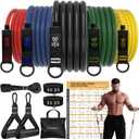 Readaeer Resistance Bands, Exercise Bands for Working Out, Work Out Bands with Handles for Men and Women for Indoor and Outdoor Sports, Fitness, Suspension, Speed Strength, Training, Home Gym,Yoga