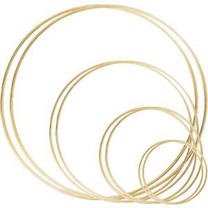 8 Pack Large Metal Floral Hoop Wreath Macrame Gold Hoop Rings(6 Inch8 Inch10 Inch 12 Inch) for Making Wedding Wreath Decor and DIY Dream Catcher Wall Hanging Crafts-Gold