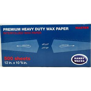 Wax Paper Premium Heavy Duty Handy Wacks 12" X 10 3/4" 1 Box of 500, Pack of 1