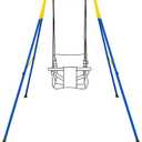 Swing Stand, Metal A-Frame Hammock Chair Stand, Foldable Baby Swing Frame(Seat Is Not Included)