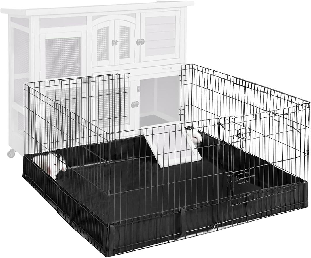 Aivituvin Pet Playpen Guinea Pig Cage Small Animal Rabbit Exercise Pen with Waterproof Floor Liner - Extension Playpen ONLY