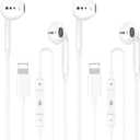 Wired Headphones for iPhone Earbuds with Lightning Connector,2 Packs Built-in Mic & Volume Control HiFi Stereo Nosie Reduction Earphones Compatible with iPhone 14/13/12/11/XR/XS/X/8/7 Support All iOS