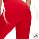 NANJI High Waisted Leggings for Women - Buttery Soft Yoga Pants, Squat Proof Stretch Workout Running Casual Leggings (Red, M)