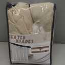 Topfinel Pinch Pleated Curtains 90 Inches Long 2 Panels Set,Oatmeal Semi Sheer Blend Fabric Farmhouse Cozy Rustic Western Home Decor Curtain Drapes for Living Room Bedroom,40x90 inch Length,Apricot