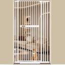 71" Extra Tall Cat Pet Gate 29.92-37.79" Wide Pressure Mounted Walk Through Swing Auto Close Safety White Metal Dog Pet Puppy Cat for Indoor Stairs,Doorways